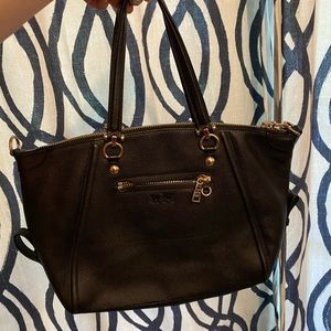 Coach tote (black with gold hardware)